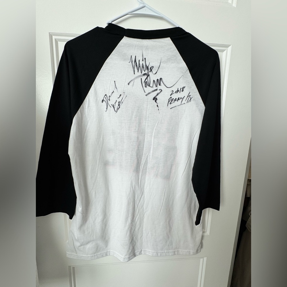 Rare Agent Orange Autographed Band T-Shirt Medium 2018 Perry TX Signed Raglan - Picture 3 of 8